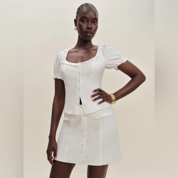 Reformation Dresses & Skirts - Reformation Janell Two Piece Ivory - Size 2